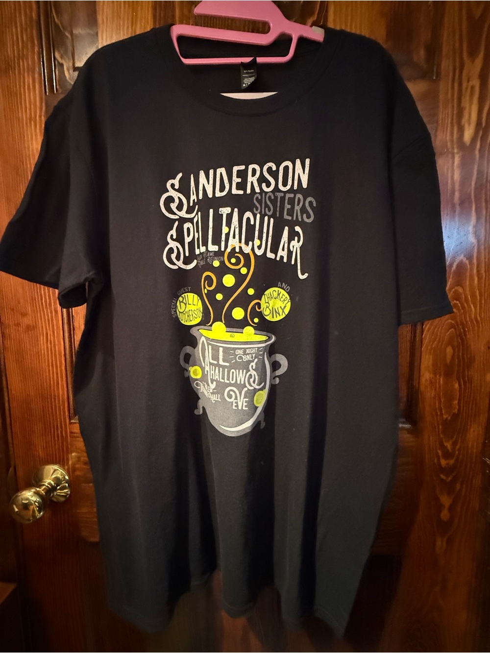 Anvil Black T-Shirt with Yellow and Gray Halloween Graphic
